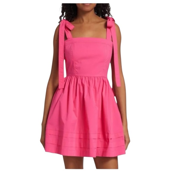 Jonathan Simkhai Kammy Tie-Strap Mini Fit-and-Flare Silhouette Dress NWT Size 0 - Picture 12 of 13